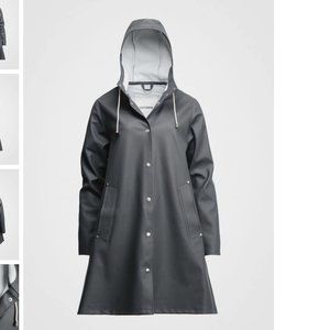 Stutterheim Raincoat Mosebacke Jacket in Charcoal XXXS